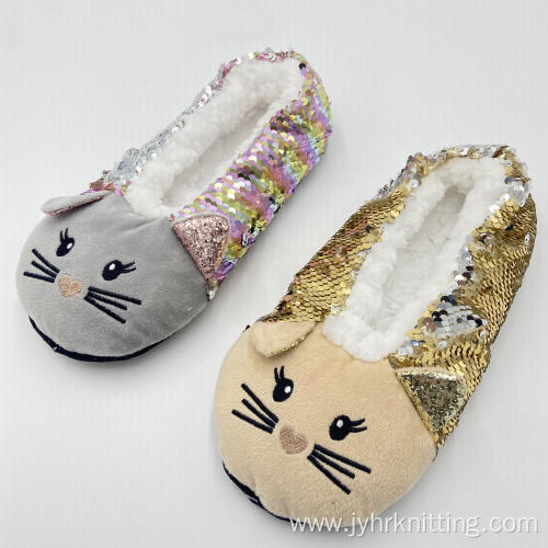 Thick Winter Indoor Cute Fuzzy Ballerina Slippers